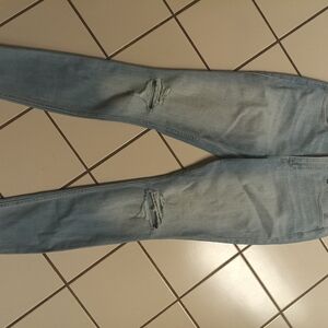Hollister Light Blue Distressed Women Jeans